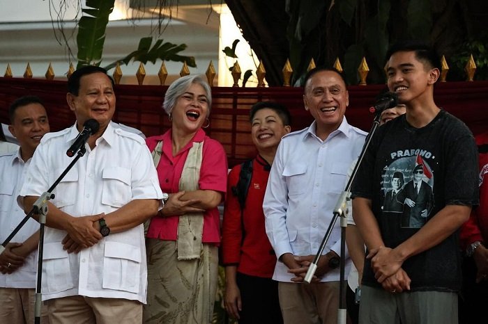 Ketua Umum Gerindra Prabowo Subianto bersama Ketua Umum Partai Solidaritas Indonesia (PSI) Kaesang Pangarep. (Instagram.com/@prabowo)