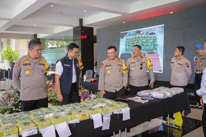 Ditresnarkoba Polda Jawa Tengah berhasil mengungkap kasus besar peredaran Narkoba. (Dok Humas.polri.go.id)