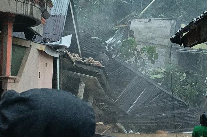 Kondisi rumah warga yang terdampak tanah longsor di wilayah Kabupaten Pemalang, Jawa Tengah. (Dok. BPBD Kabupaten Pemalang)