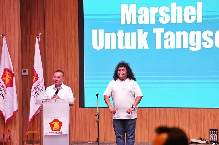 Partai Gerindra Usung Marshel Widianto sebagai Calon Wakil Wali Kota Tangerang Selatan. (Instagram.com@sufmi_dasco)

