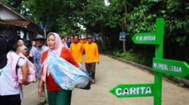 Simulasi evakuasi Megathrust Selat Sunda di Kabupaten Pandeglang, Provinsi Banten. (Dok. BNPB )