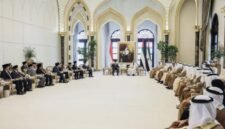 Pertemuan bilateral antara Presiden RI Prabowo Subianto dan Presiden Uni Emirat Arab (UEA) Mohammed bin Zayed Al Nahyan di Istana Kepresidenan Qasr Al Watan, Sabtu (23/112024). (Dok. Tim Komunikasi Prabowo Subianto)