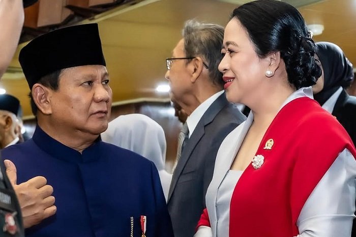 Presiden RI Prabowo Subianto bersama Ketua DPR sekaligus Ketua DPP PDIP Puan Maharani. (Instagram.com @puanmaharaniri)