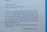 Surat dari Abuya Muhtadi meminta Pembatalan Kerjasama Sampah Pandeglang