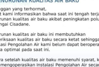Imbas Limbah Kebakaran Tangsel, Air PAM Tangerang Terganggu