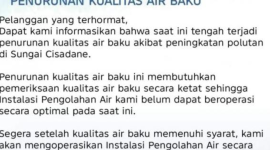 Imbas Limbah Kebakaran Tangsel, Air PAM Tangerang Terganggu
