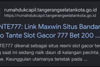 Tampilan website Disdukcapil Tangsel saat diretas menjadi situs judol. Foto: tangkapan layar