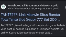 Tampilan website Disdukcapil Tangsel saat diretas menjadi situs judol. Foto: tangkapan layar