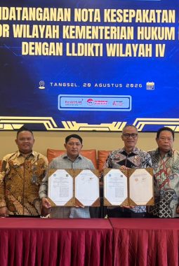 Kemenhum Banten dan LLDIKTI IV Teken Kerjasama, Perkuat Perlindungan Kekayaan Intelektual Akademisi