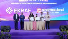 Penandatanganan MoU kerja sama pengembangan ekonomi kreatif antara Sinar Mas Land melalui PT Surya Inter Wisesa selaku BUPP KEK ETKI Banten dan Kemenekraf/Bekraf RI dalam rangkaian IN-APPS 2026.